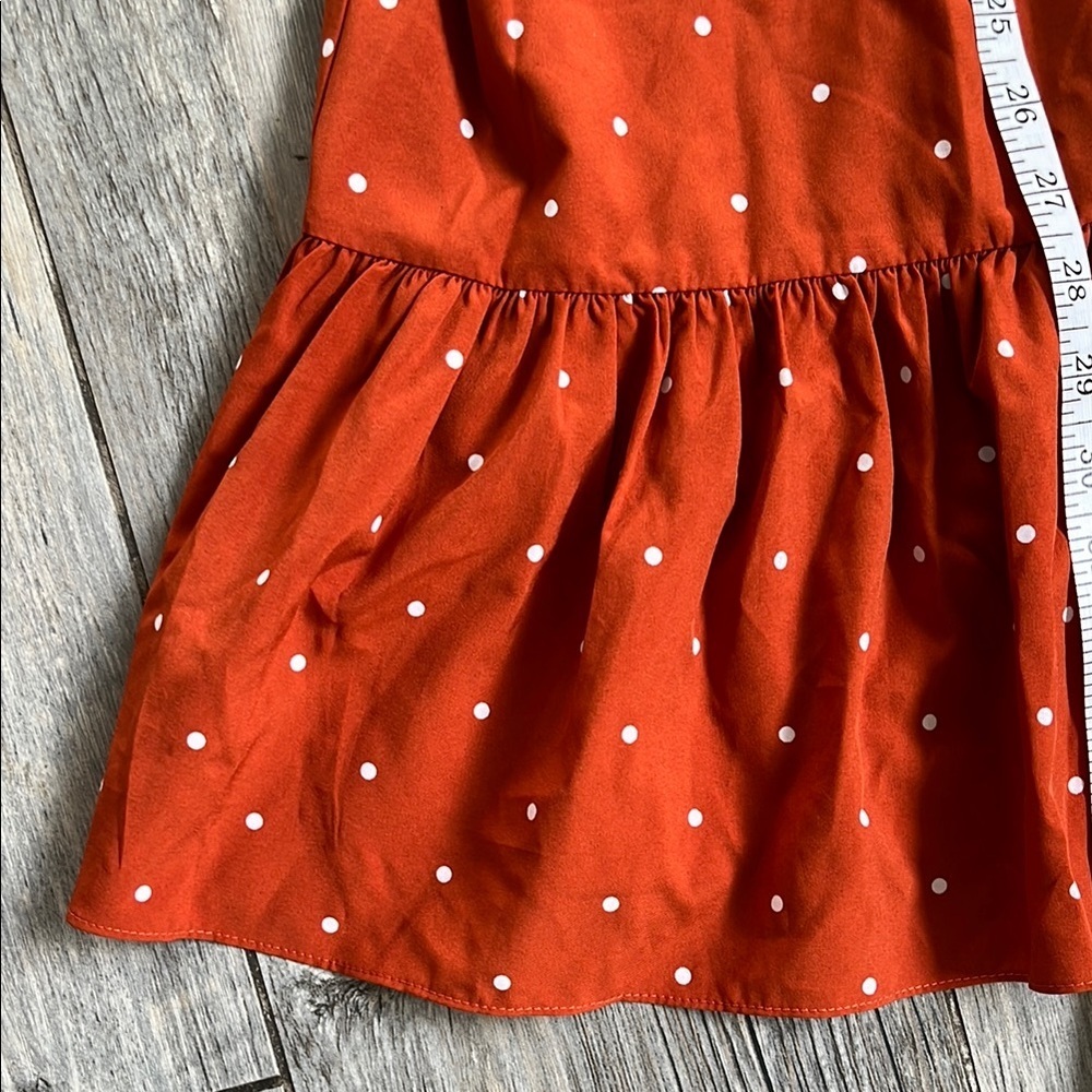 Marc Charming Orange Polka Dot Dress - Picture 8 of 10
